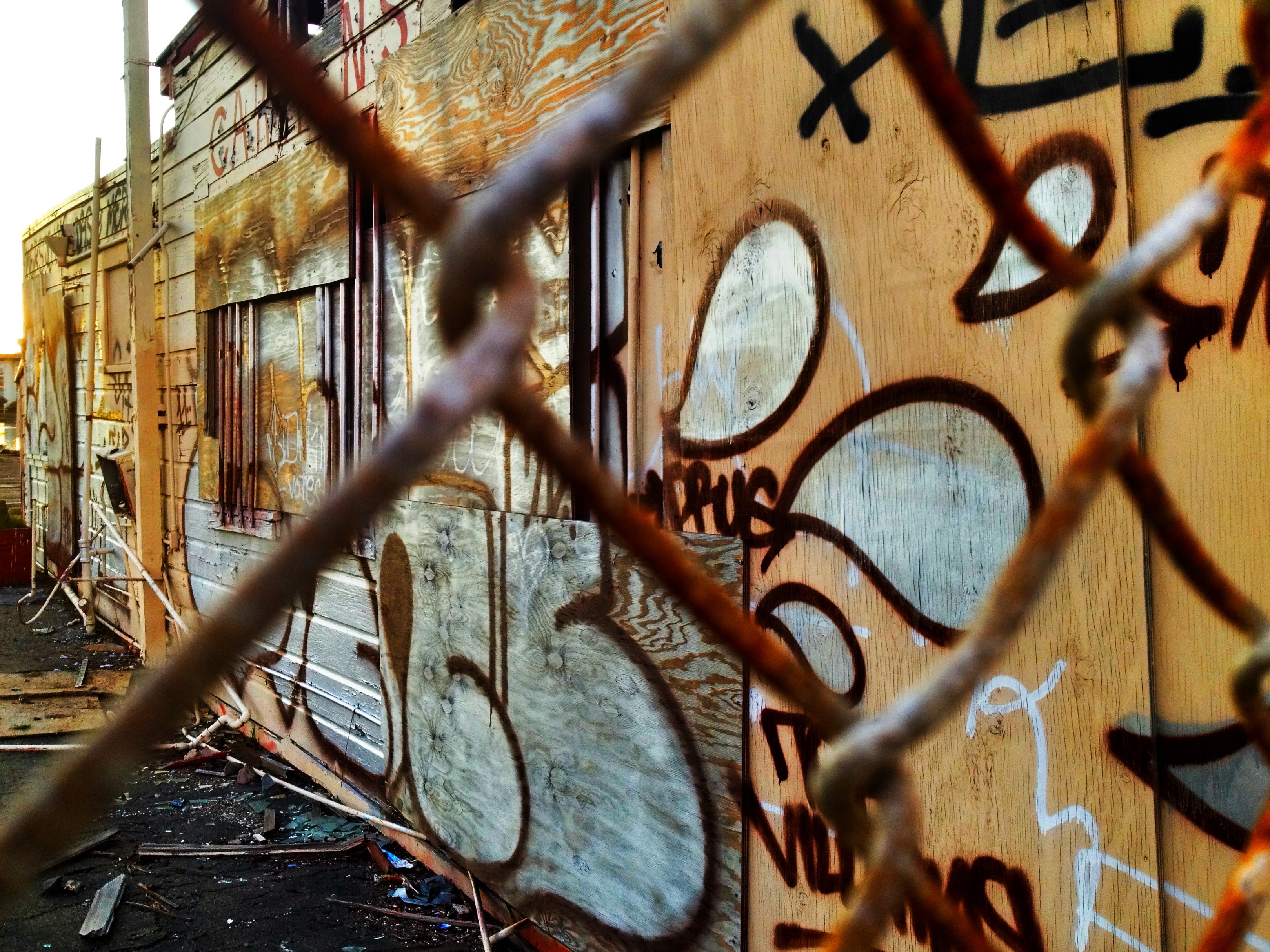 Graffiti on the Mission Creek Park Abandoned Dock